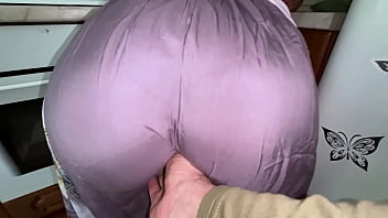 Stepson hoisted his step mommy mini-skirt and eyed a gigantic donk for buttfuck fuck-fest